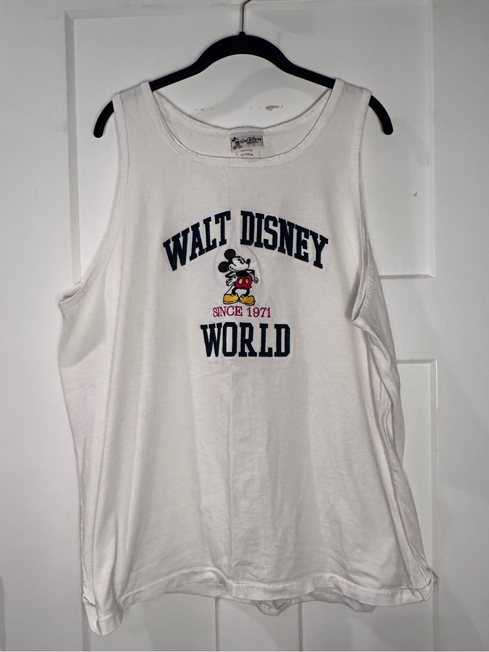 Walt Disney World Mickey Mouse White Tank XXL Muscle Shirt